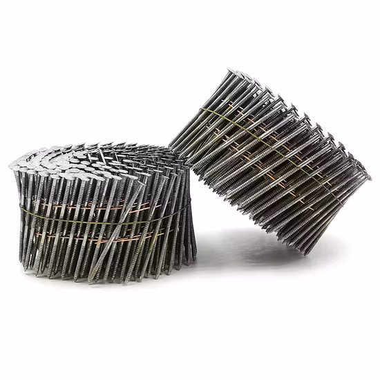  Fabricante 15 Graus 2″x.  099′′ Pregos de bobina comum para telhados de paletes galvanizados pneumáticos para pistola de pregos
